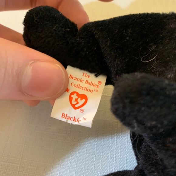 RARE! BLACKIE THE BEAR BEANIE BABIES - Picture 6 of 8